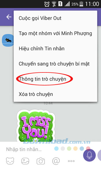 Thông tin cuộc hội thoại