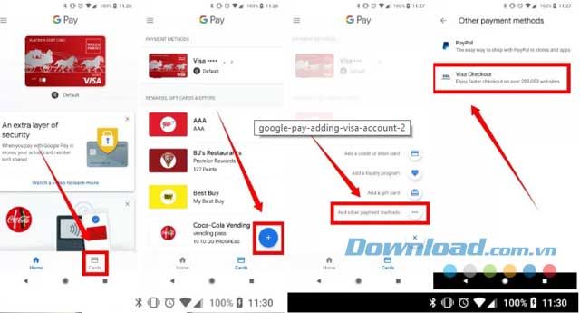 Thêm thẻ Visa vào Google Pay
