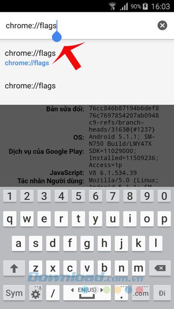 Trình duyệt Chrome trên Android