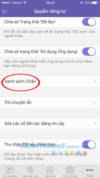 Danh sách chặn