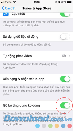 Dung lượng lưu trữ trên iPhone