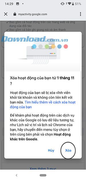 Xóa lịch sử của Trợ lý Google Assistant bằng cách thủ công