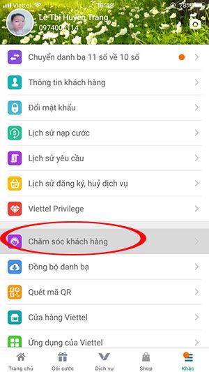 Liên hệ chăm sóc khách hàng