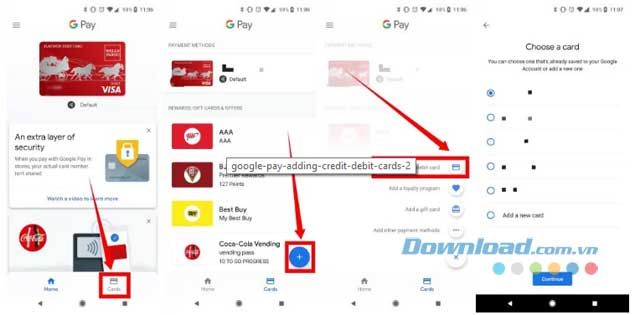 Thẻ tín dụng trên Google Pay