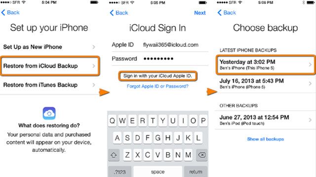 Đăng nhập iCloud