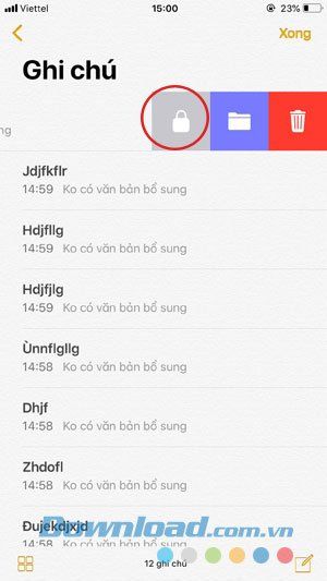 Tạo mật khẩu cho ứng dụng ghi chú trên iPhone