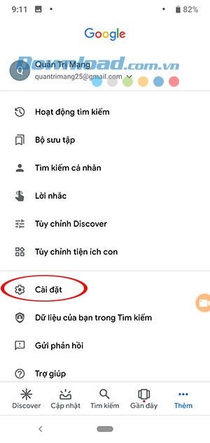 Cài đặt