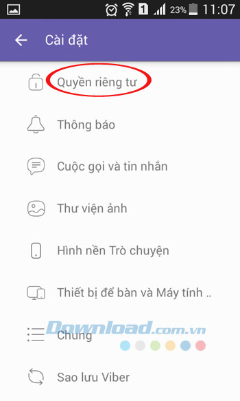 Thiết lập bảo mật cá nhân