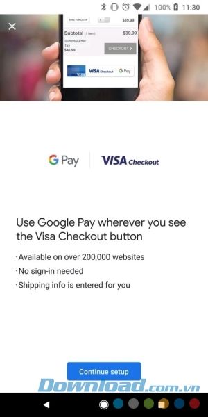 Thêm Visa vào Google Pay