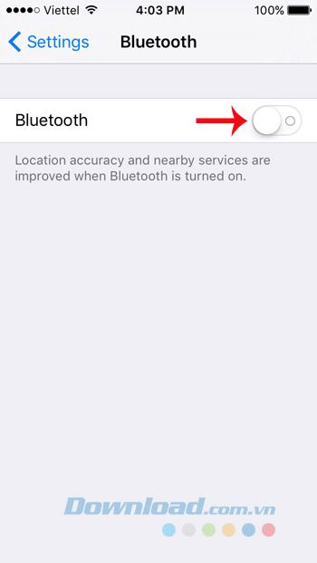 Tắt Bluetooth