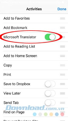 Kích hoạt Microsoft Translator