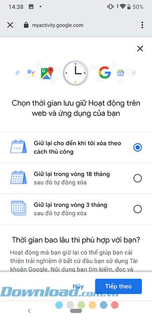 Cách cài đặt tự động xóa lịch sử của Google Assistant