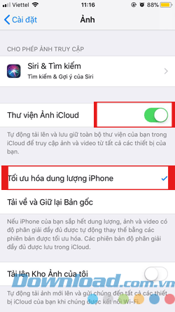 Dung lượng bộ nhớ iPhone