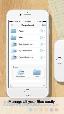 iSpreadsheet Free trên iOS