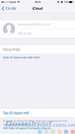 Rời khỏi iCloud