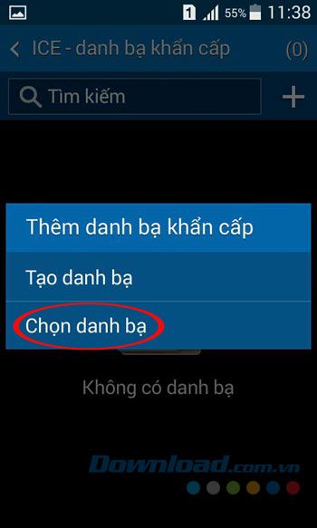 Chọn từ danh bạ