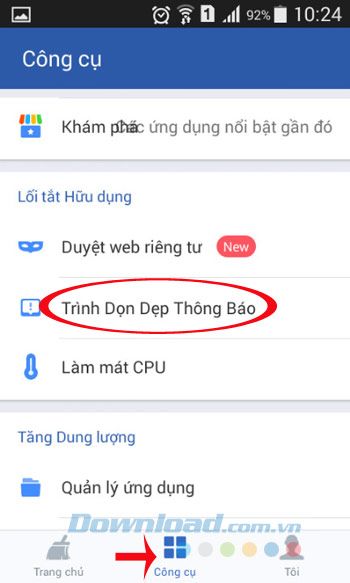 Trình dọn dẹp thông báo