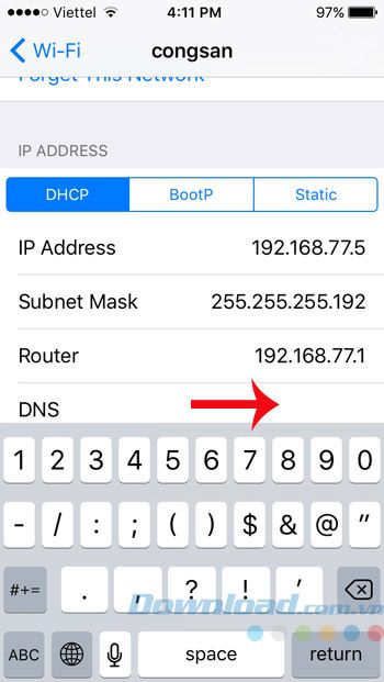 Nhập DNS