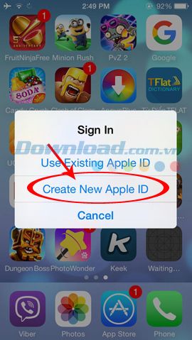 Tạo Apple ID mới