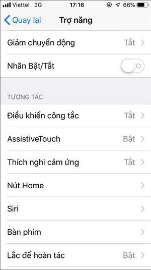 Kích hoạt nút Home ảo