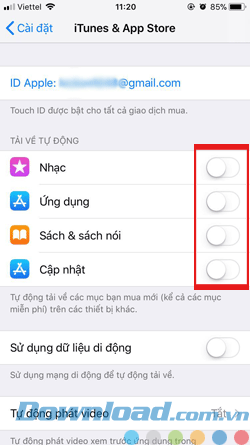 Dung lượng lưu trữ trên iPhone