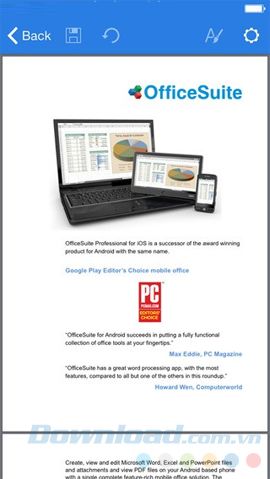 OfficeSuite Free cho iOS