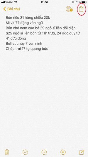 Tạo file PDF từ ghi chú