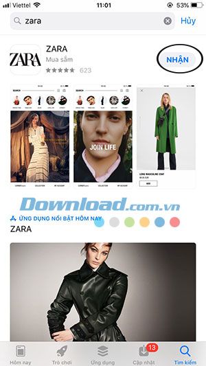 Cài đặt ứng dụng