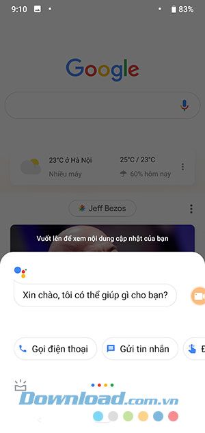 Sử dụng giọng nói để ra lệnh
