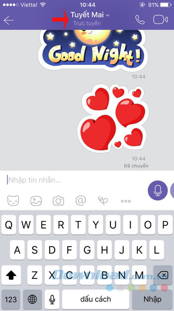 Cuộc trò chuyện trên Viber