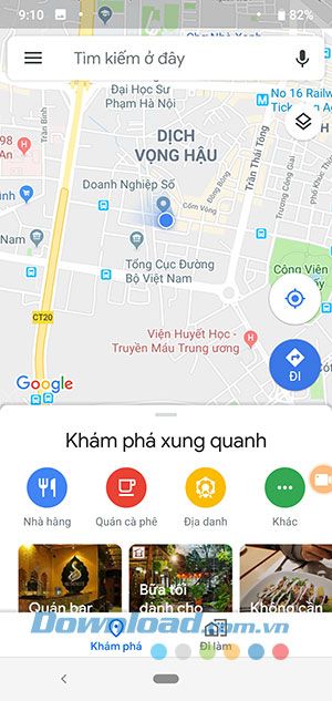 Mở bản đồ bằng lệnh của Trợ lý Google