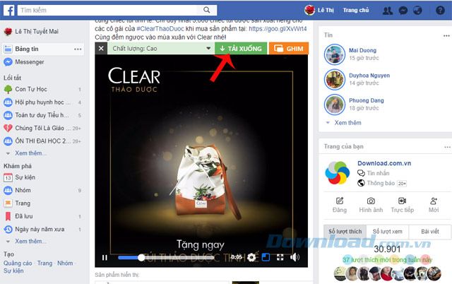 Tải video từ Facebook