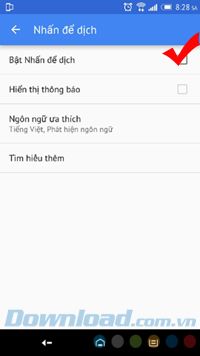 Dịch nhanh trên Google Translate