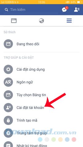 Cài đặt bảo mật cho tài khoản