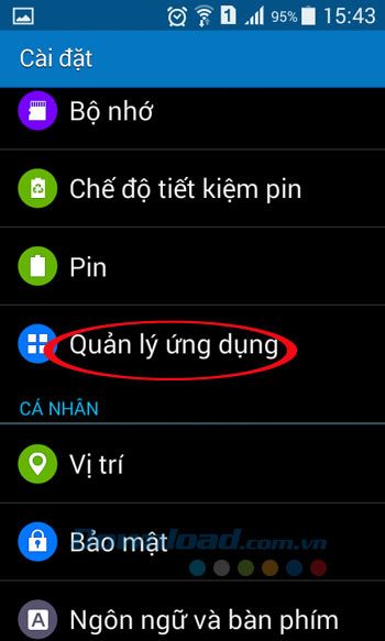 Quản lý ứng dụng