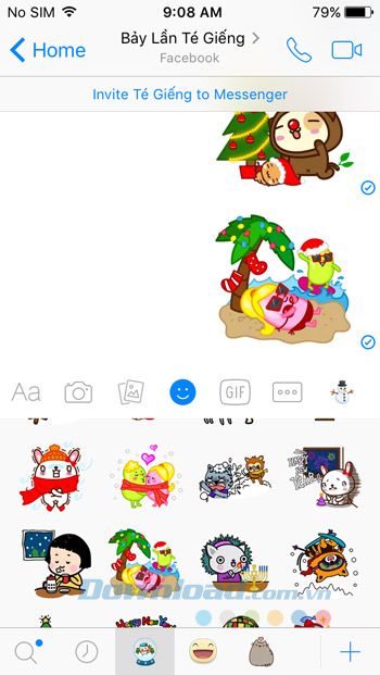 Gửi Sticker Giáng sinh