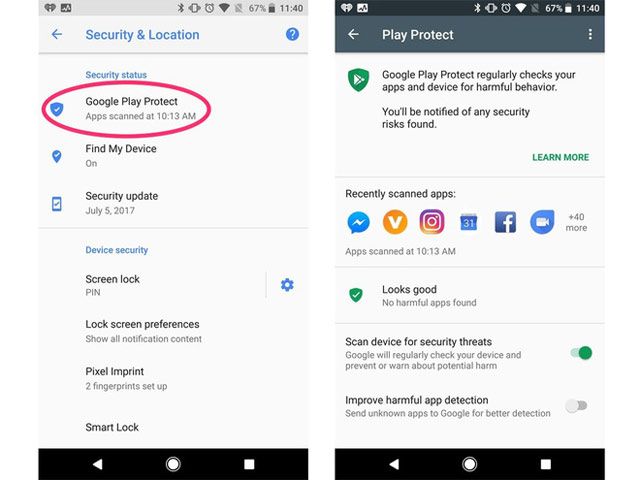 Tính năng mới của Google Play Protect