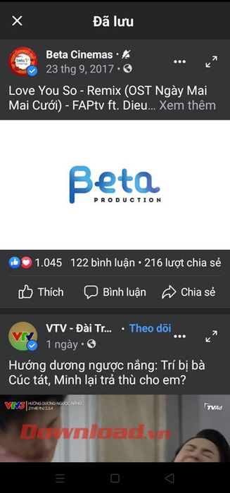 Xem lại video đã lưu trên Facebook