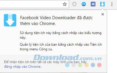 Cài đặt Facbook Video Mytourer thành công