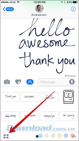 Cho phép iMessage tự động thêm ứng dụng