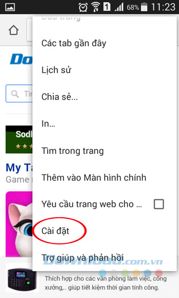 Cài đặt