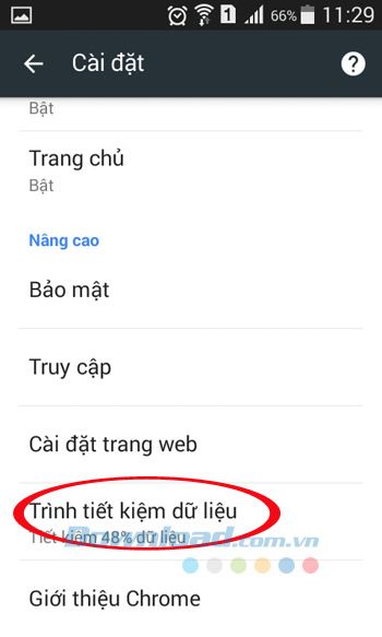 Trình tiết kiệm dữ liệu