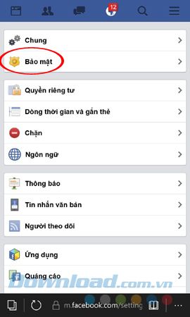 Xóa tài khoản Facebook trên điện thoại di động