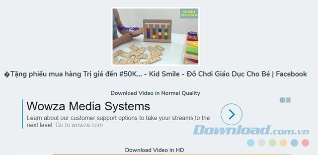 Lựa chọn định dạng Video