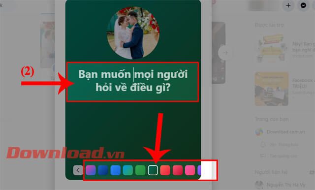 Chọn màu sắc và viết chủ đề buổi Hỏi & Đáp