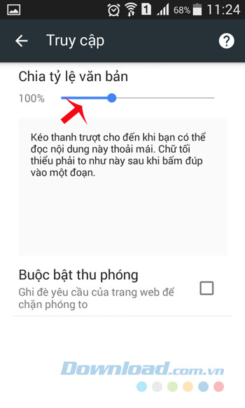 Thay đổi kích thước văn bản