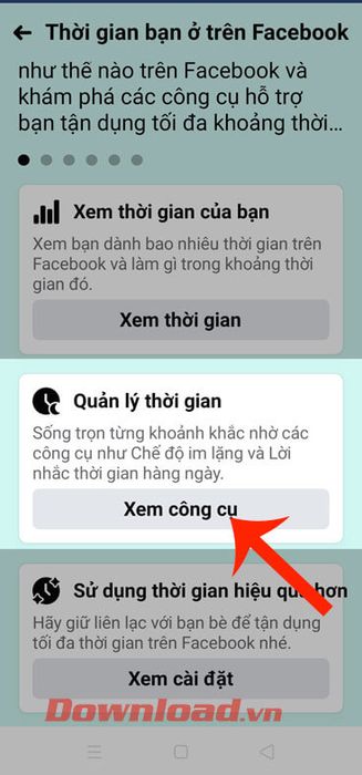 Nhấn vào biểu tượng Xem Công cụ