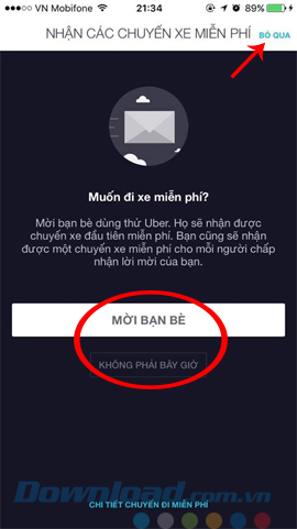 Tạo tài khoản Uber bằng tiền mặt