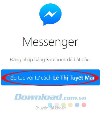 Đồng ý đăng nhập bằng Facebook cá nhân