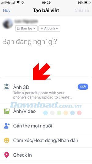 Ảnh 3D trên Facebook